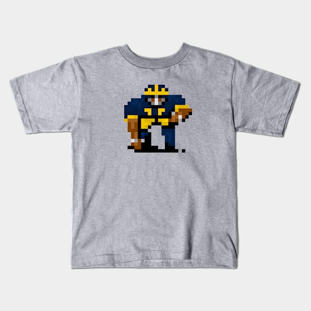 16-Bit Lineman - Michigan Kids T-Shirt by The Pixel League